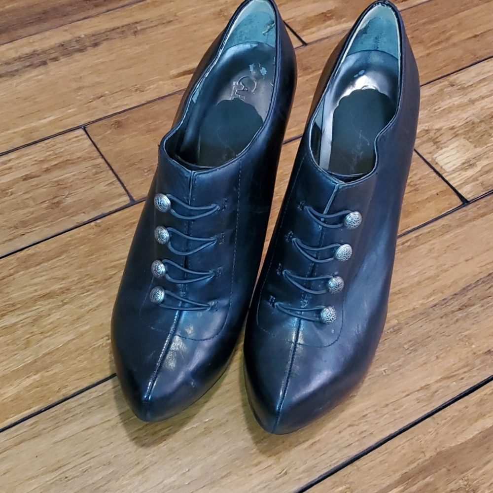 Platform Stiletto Heel Bootie w/ Buttons 10